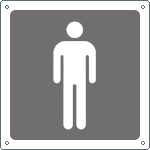 [15642K] 15642K - Cartello informazione toilette uomini