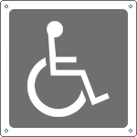 [15653W] 15653W - Cartello informazione disabile