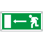 [16025WS] 16025WS - Etichetta adesiva uscita sicurezza sinistra
