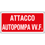 [16109X] 16109X - Cartello antincendio attacco autopompa