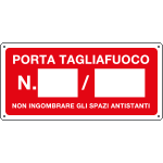 [16210X] 16210X - Cartello antincendio "porta tagliafuoco n."