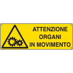 [1765KS] 1765KS - Etichetta adesiva attenzione organi in movimento