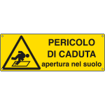 [1768KS] 1768KS - Etichetta adesiva apertura nel suolo pericolo...