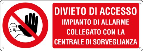 [18079KS] 18079KS - Etichetta adesiva divieto Divieto di accesso impianto