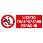 [1844KS] 1844KS - Etichetta adesiva vietato trasportare persone