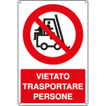 [1844X] 1844X - Cartello vietato trasportare persone