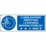 [1920K] 1920K - Cartello obbligo rispettare distanza massim stabilita