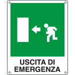 [20105X] 20105X - Cartello salvataggio uscita di emergenza sinistra