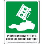 [20123K] 20123K - cart."pronto interv. per acido solforico