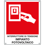 [20127KS] 20127KS - Etichetta adesiva Impianto in tensione IMPIANTO FOTOV