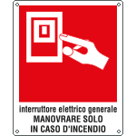 [20147X] 20147X - Cartello interruttore elettrico generale manovrare