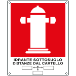 [20176X] 20176X - Cartello Idrante sottosuolo distanze dal