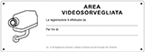 [21398S] 21398S - Etichetta autoadesiva area videosorvegliata