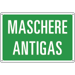 [3107S] 3107S - Etichetta adesiva MASCHERE ANTIGAS