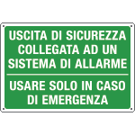 [3179S] 3179S - Etichetta adesiva uscita collegata sistema allarme