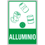 [3503S] 3503S - etichetta autoadesiva rifiuti"ALLUMINIO"