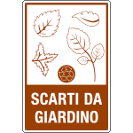 [3507S] 3507S - etichetta autoadesiva rifiuti"SCARTI DA GIARDINO"