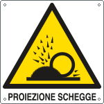 [402401X] 402401X - Cartello pericolo proiezione schegge