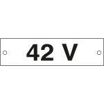 [49102C] 49102C - Cartello alluminio 42 VOLT