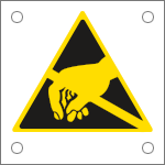 [49635M] 49635M - Cartello alluminio pericolo correnti elettrostatiche