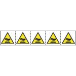 [49650MS] 49650MS - foglio n.5 etichette adesive 60x60 Emissione calore
