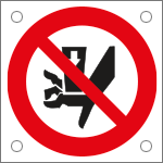 [49767M] 49767M - Cartello divieto mettere mani per schiacciamento
