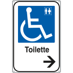 [5692X] 5692X - Cartello alluminio informazione Toilette disabili