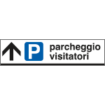 [6811A] 6811A - Cartello alluminio PARCHEGGIO VISITATORI avanti