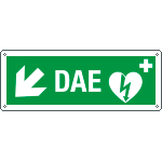 [720907K] 720907K - Cartell. all. "DAE Freccia Giu'/Sinistra"