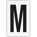 [8671BN] 8671BN - Cartello lettera M per contrassegnare