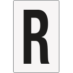 [8925BN] 8925BN - Cartello lettera R per contrassegnare