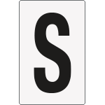 [8926BN] 8926BN - Cartello lettera S per contrassegnare
