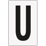 [8928BN] 8928BN - Cartello lettera U per contrassegnare