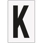 [8932BN] 8932BN - Cartello lettera K per contrassegnare
