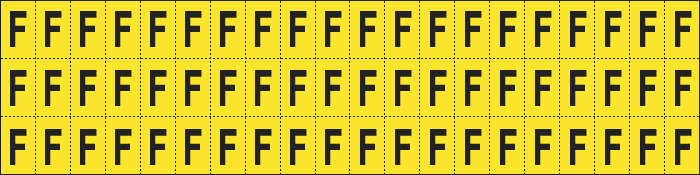 [900F] 900F - Foglio n.60 etichette adesive G/N lettera F