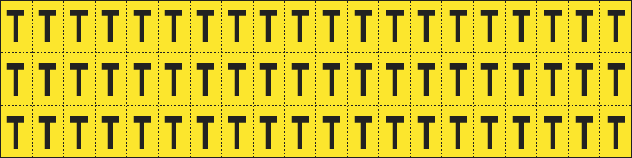 [900T] 900T - Foglio n.60 etichette adesive G/N lettera T