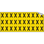 [903X] 903X - Foglio n.30 etichette adesive G/N lettera X