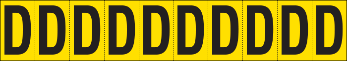 [904D] 904D - Foglio n.10 etichette adesive G/N lettera D