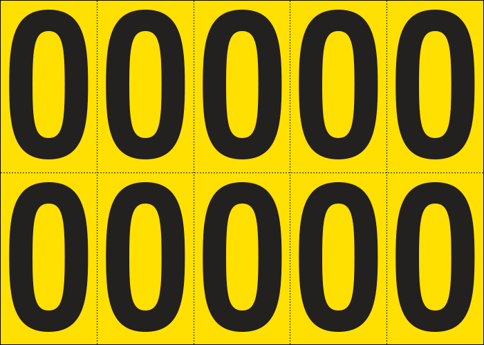 [905O] 905O - Foglio n.10 etichette adesive G/N lettera O