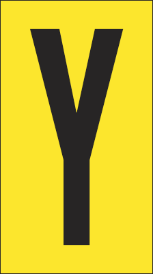 [907Y] 907Y - Foglio n.1 etichette adesive G/N lettera Y