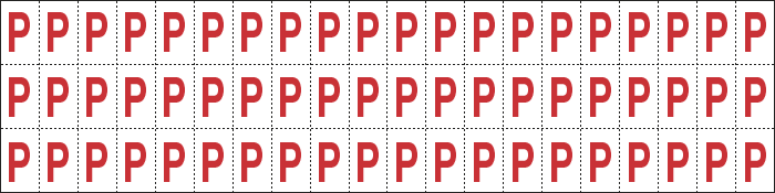 [910P] 910P - Foglio n.60 etichette adesive B/R lettera P