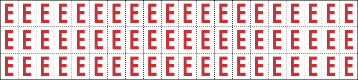 [911E] 911E - Foglio n.60 etichette adesive B/R lettera E