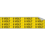 [9129C] 9129C - Foglio n.16 etichette adesive 9 VOLT