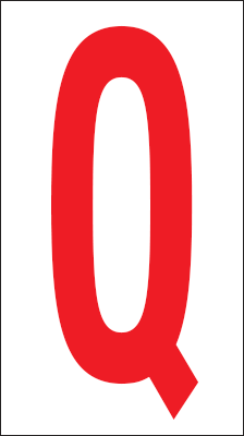 [917Q] 917Q - Foglio n.1 etichette adesive B.R lettera Q