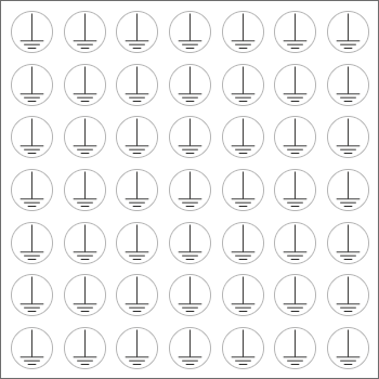 [9181C] 9181C - Foglio n.49 etichetta adesiva simbolo terra