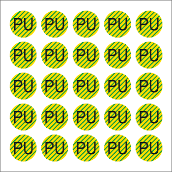 [9186B] 9186B - Foglio n.25 etichetta adesiva simbolo PU