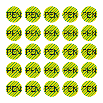 [9187B] 9187B - Foglio n.25 etichetta adesiva simbolo PEN