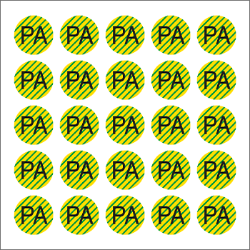 [9188B] 9188B - Foglio n.25 etichetta adesiva simbolo PA