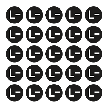 [9195B] 9195B - Foglio n.25 etichetta adesiva simbolo L-