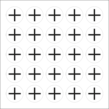 [9196B] 9196B - Foglio n.25 etichetta adesiva simbolo +